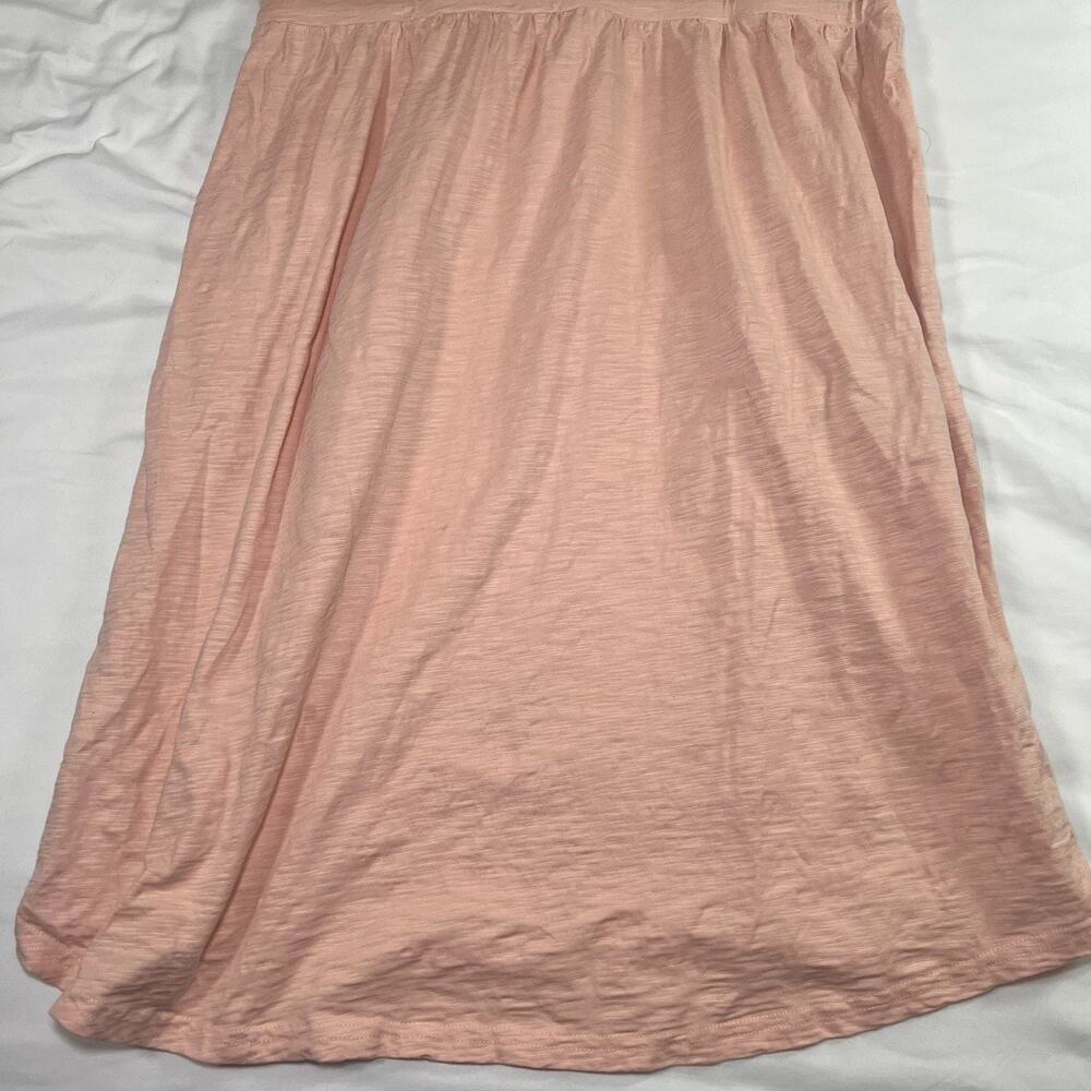 Pact Relaxed Slub Weekend Dress Size M Peach Tie Waist Organic Cotton Minimalist - Picture 8 of 10